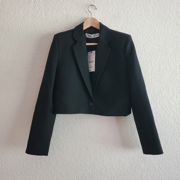 Zara Cropped Blazer Black size XS and M - Picture 12 of 13